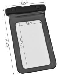 ISO Vodeodolné púzdro na telefón - čierne