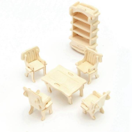 3D puzzle nábytok pre bábiky - 34 kusov