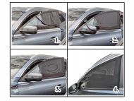 Flexibilné clony bočných okien automobilu, 2 ks