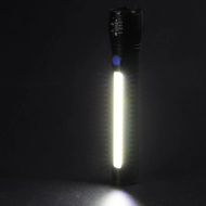 Kovová ručná baterka LED COB ZOOM T6 USB LIGHT ZOOM