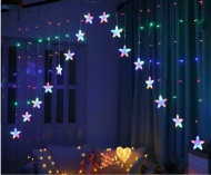 Vianočné osvetlenie Závesné hviezdy 136 LED - 5,6m