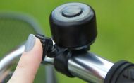 Zvonček na bicykel kovový čierny