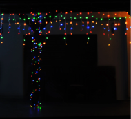 Vianočné vonkajšie / vnútorné osvetlenie, 60 cencúľov, 300 LED - 15m - farebné