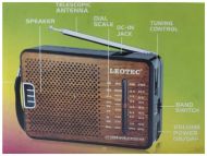 Prenosné bezdrôtové rádio LEOTEC LT-607B FM, AM - imitácia dreva