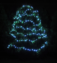Vianočné osvetlenie vonkajšie / vnútorný 100 LED studená biela - 220V - 10,1m
