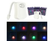 Farebné LED svetlo na toaletu so senzorom pohybu - 8 farieb