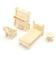 3D puzzle nábytok pre bábiky - 34 kusov