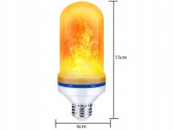 LED žiarovka imitujúca živý plameň E27 9W