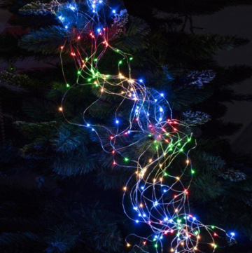 Vianočné osvetlenie vlasy anjela 200 LED, 9W viacfarebné 1,95m