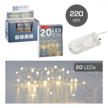 Světelný řetěz micro 20 LED, 220cm, 2xCR2032,…