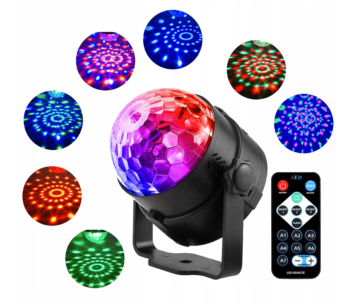 ISO Magická LED Disco guľa s diaľkovým ovládaním
