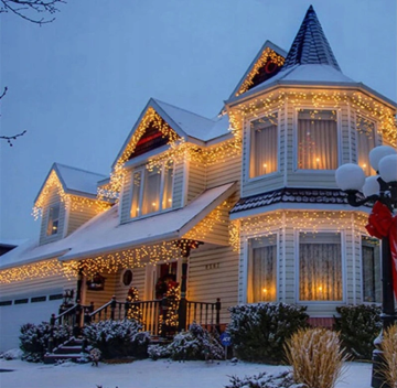 Vianočné vonkajšie / vnútorné osvetlenie, 60 cencúľov, 300 LED - 15m - teplá biela